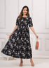 Designer Black Cotton Anarkali Kurta